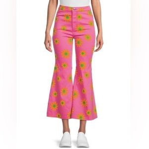 🛑SOLD🛑 WE THE FREE - Free People Youthquake Printed Crop Flare in Lipstick Combo